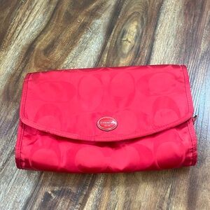 Like New Coach Toiletry Bag Red